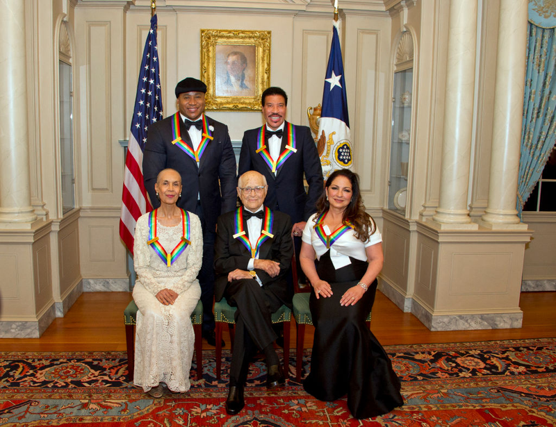Kennedy Center honorees for 2017 (clockwise from rear, left) LL Cool J, Lionel Richie, Gloria Estefan, Norman Lear and Carmen de Lavallade (Ron Sachs - Pool/Getty Images)